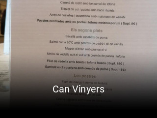 Can Vinyers plan de apertura