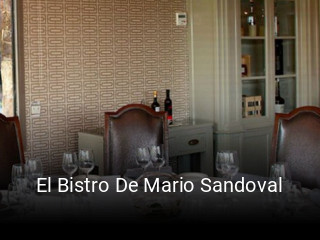 El Bistro De Mario Sandoval horario comercial