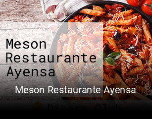 Meson Restaurante Ayensa plan de apertura