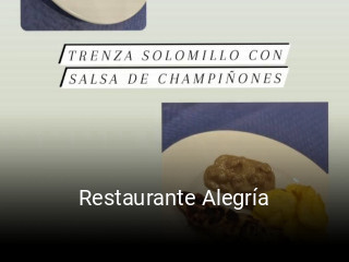 Restaurante Alegría horario de apertura