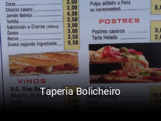 Taperia Bolicheiro horario comercial