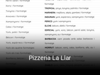 Pizzeria La Llar horario comercial