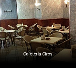 Cafeteria Ciros plan de apertura