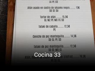 Cocina 33 horario comercial