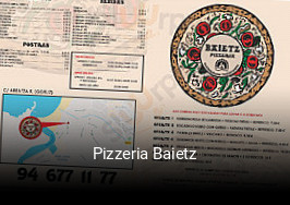 Pizzeria Baietz horario de apertura