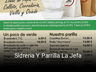 Sidreria Y Parrilla La Jefa horario comercial