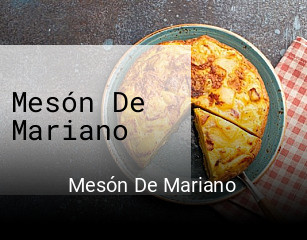 Mesón De Mariano horario comercial