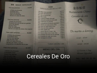 Cereales De Oro abrir