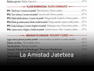 La Amistad Jatetxea horario de apertura