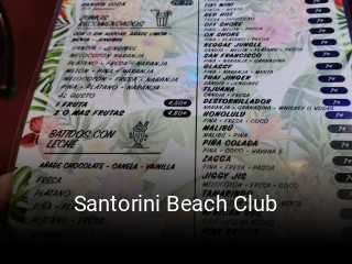 Santorini Beach Club horario de apertura