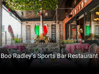 Boo Radley's Sports Bar Restaurant plan de apertura