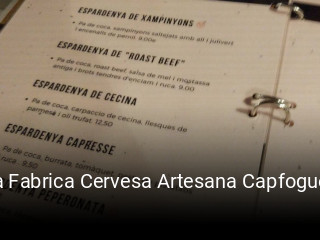 La Fabrica Cervesa Artesana Capfoguer horario de apertura