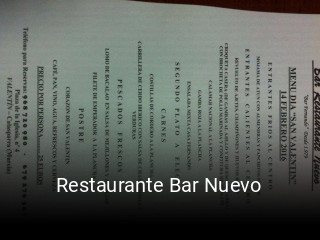 Restaurante Bar Nuevo plan de apertura