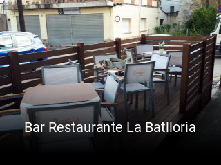 Bar Restaurante La Batlloria horario de apertura