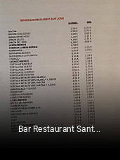 Bar Restaurant Sant Jordi horario comercial