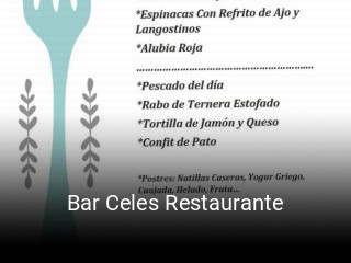 Bar Celes Restaurante horario de apertura