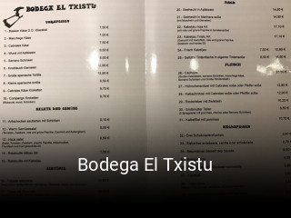 Bodega El Txistu horario de apertura