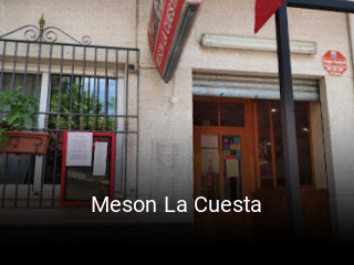 Meson La Cuesta plan de apertura