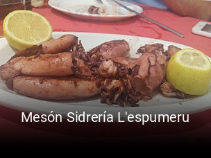 Mesón Sidrería L'espumeru horario de apertura