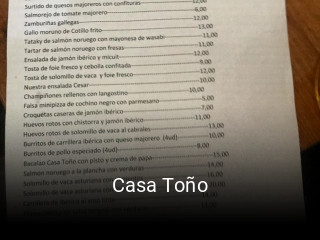 Casa Toño horario comercial