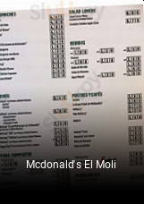 Mcdonald's El Moli horario comercial