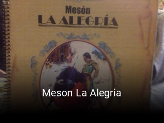 Meson La Alegria horario de apertura