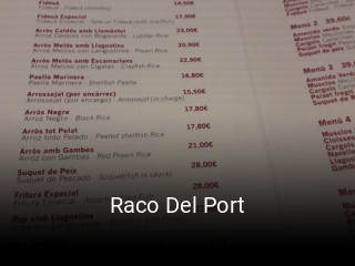 Raco Del Port plan de apertura