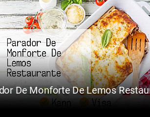 Parador De Monforte De Lemos Restaurante plan de apertura