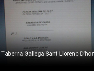 La Taberna Gallega Sant Llorenc D'hortons horario comercial