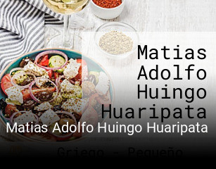 Matias Adolfo Huingo Huaripata horario comercial