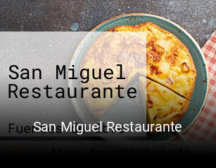 San Miguel Restaurante horario de apertura