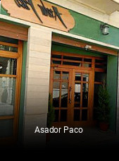 Asador Paco horario de apertura