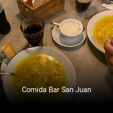 Comida Bar San Juan plan de apertura