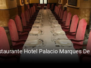 Restaurante Hotel Palacio Marques De La Gomera horario de apertura