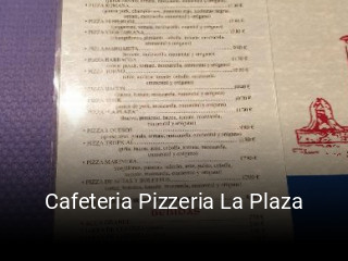 Cafeteria Pizzeria La Plaza plan de apertura